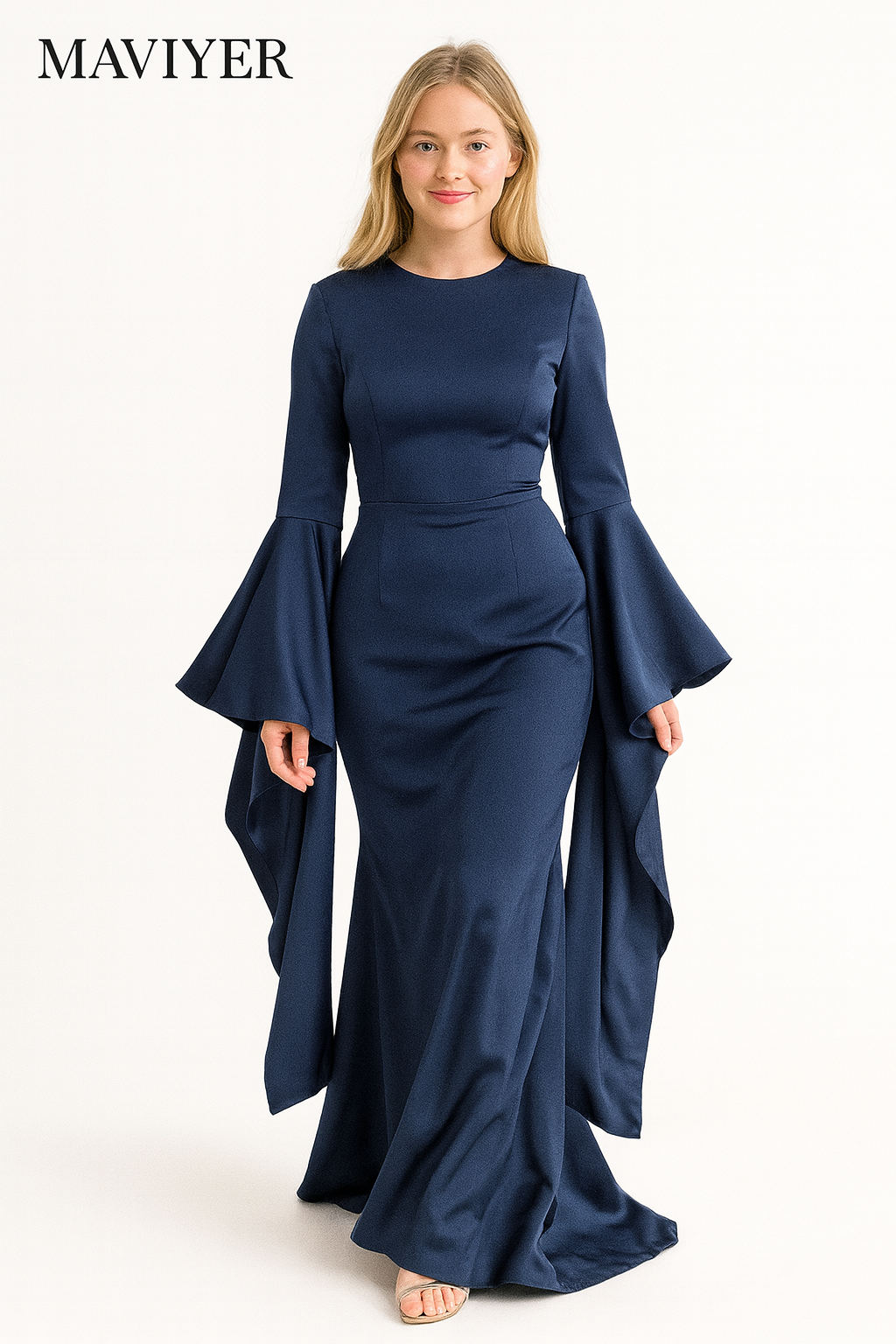 MAVIYER™ Luxe Belle Époque Maxi Dress – Perfect voor Kerst, Gala & Winter Celebrations