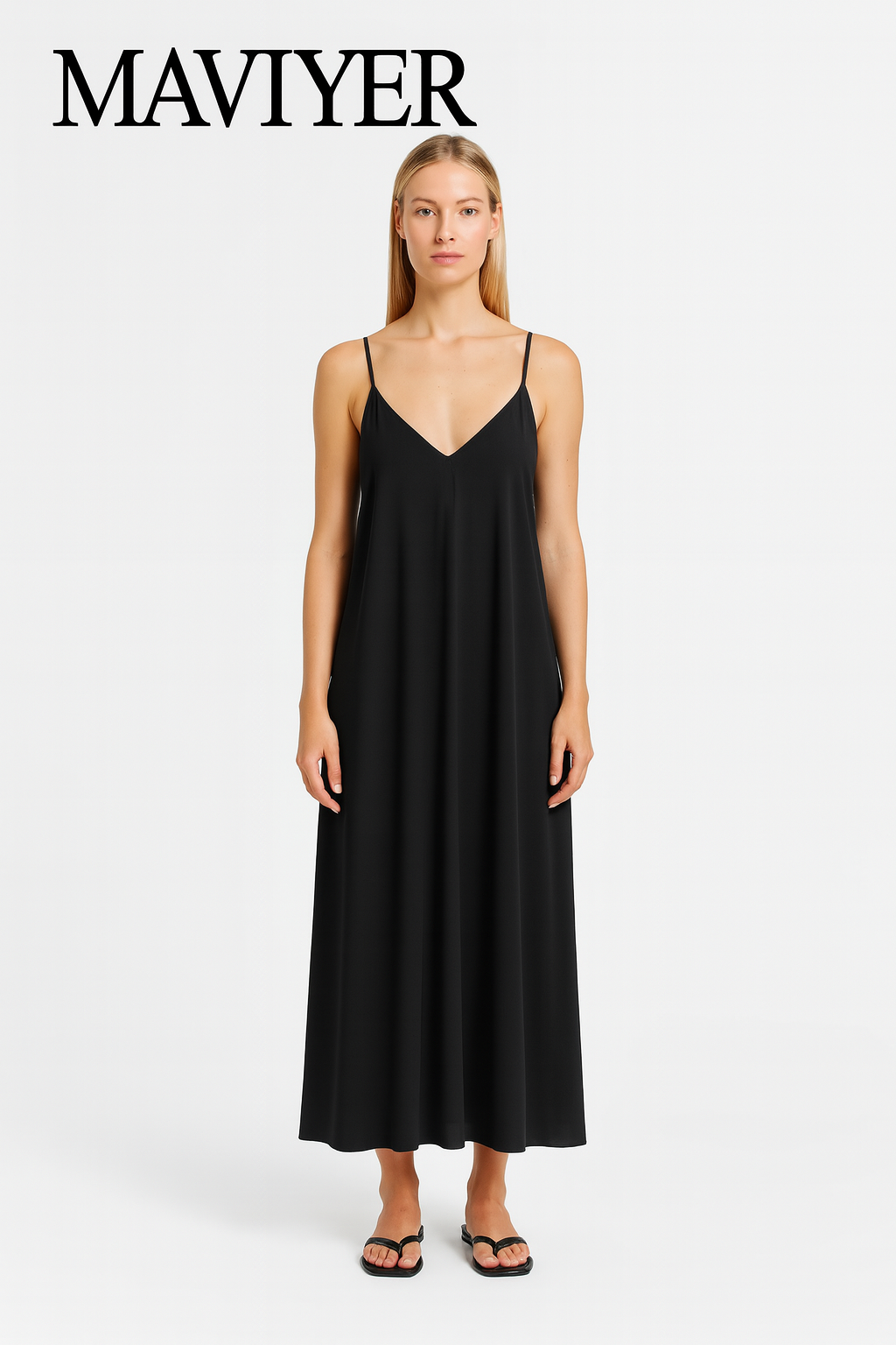 MAVIYER™ Luchtige Maxi Jurk – Comfortabele Loose Fit met Spaghettibandjes