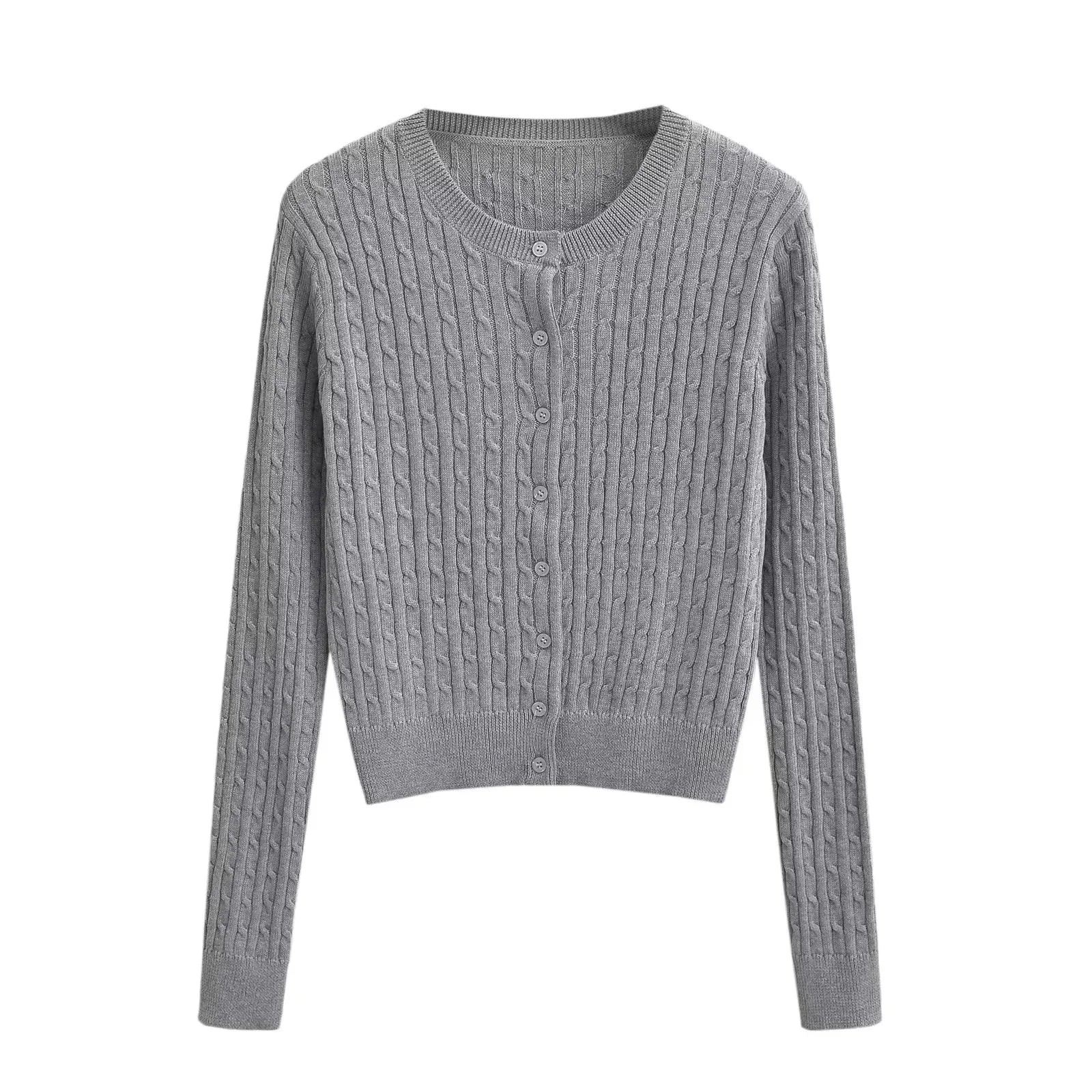 MAVIYER™ – Kabelgebreid Basic Cardigan voor Dames