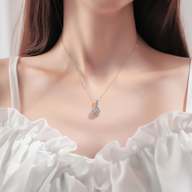 (🎁2025 Nyårs Hot Rea🎁)🔥Moissanite-Vatten droppe Halsband